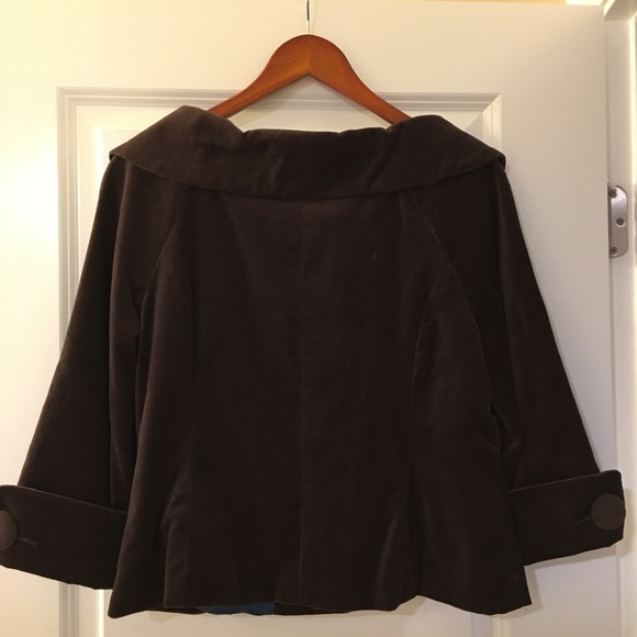 Suede, brown swing blazer - Picture 4 of 4